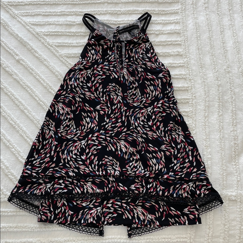 White House Black Market Printed Tank Top Blouse
